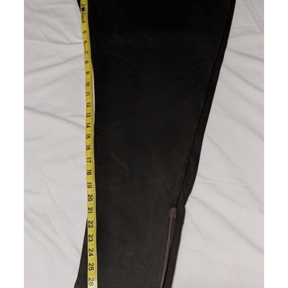 Soft Surroundings Olive Green Leggings Side Pocket Zipper leg Details 1X - Picture 10 of 11